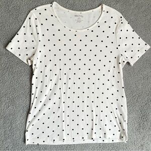 WHITE STAG  Women’s blouse in size L (12-14) with a white and black polka dot